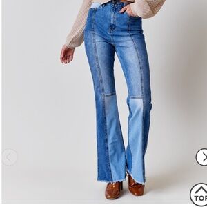 Almost Famous Almost Famous mega high Rise 90's  Patchwork Jean